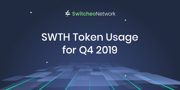 SWTH Token Usage for Q4 2019